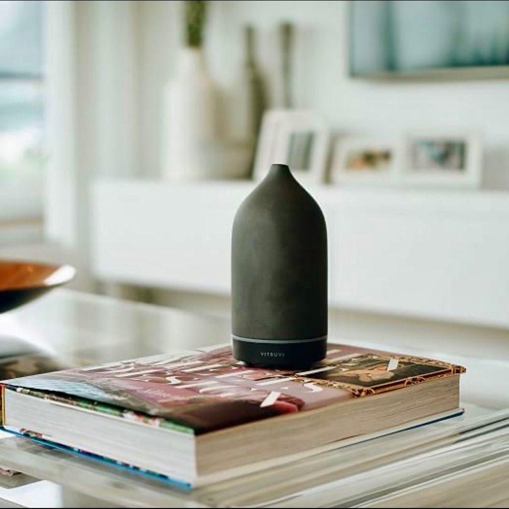 West Elm Vitruvi Stone Essential Oil Diffuser With Ultrasonic Technology New